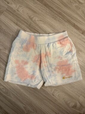 Champion Peach & White Tie-Dye Short